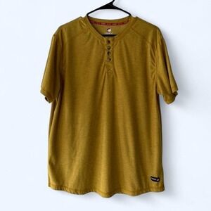 Canada‎ Weathergear Mens Mustard Henley Shirt Authentic Heritage Sportswear